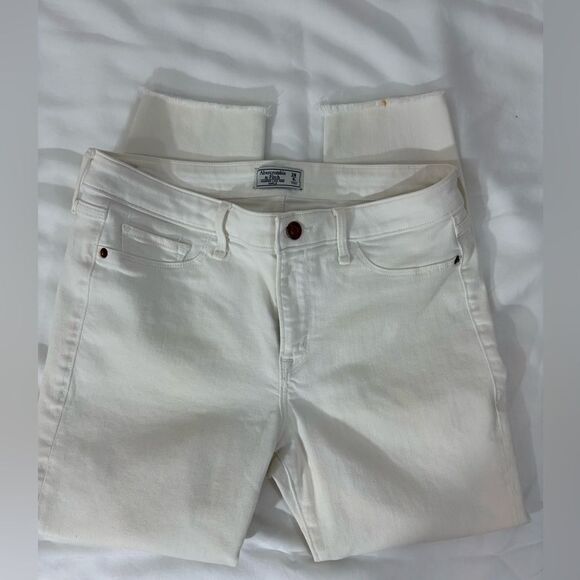 Abercrombie & Fitch Pants - Abercrombie & Fitch Harper Low Rise White Jeans